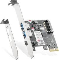 Binardat PCIE-USB 3.0 išplėtimo plokštė, 2 A tipo USB ir 1 C tipo USB prievadai, nuosavas maitinimo šaltinis, žemo profilio laikiklis, skirta "Windows 10/11