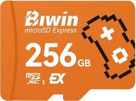 BIWIN Amber ME300 microSD Express kortelė 256GB, skaitymo greitis iki 900MB/s, įrašymo greitis iki 800MB/s, SD 7.1, PCIe Gen3x1 ir UHS-I/C10/V30/U3/A1