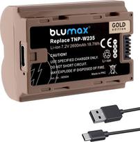 Blumax baterija, suderinama su "Fuji NP-W235" | 2600 mAh su C tipo USB įkrovimo lizdu - skirta "Fujifilm X-T4" X-T5 X-H2S X-S20 // GFX-100 II GFX100RF // VG-XT4