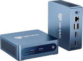 BMAX mini kompiuteris "Intel Celeron J3355" su "Win 11 Home", 6GB LPDDR3 + 128GB eMMC Mini stalinis kompiuteris Mikro kompiuteris Dvigubas HDMI 4K@60Hz RJ45 Gigabit Ethernet WiFi5 BT USB x4 verslui / biurui, kasdieniam naudojimui