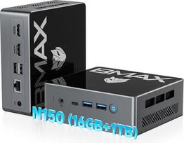 BMAX mini kompiuteris B4Trubo Twin Lake N150 16GB DDR4 1TB SSD mini stalinis kompiuteris Trigubas ekranas 4K UHD, W-11Pro, dvigubas HDMI, C tipo, dviejų juostų "Wi-Fi 5", "Bluetooth 5.0", VESA laikiklis mokyklai, biurui