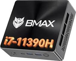 BMAX Mini PC B7 Power i7-11390H (iki 5,0 GHz) 4 branduolių 16G DDR4 atminties/1TB NVMe SSD mini stalinis kompiuteris WiFi6 4K/60Hz trigubas ekranas BT5.2 Gigabit Ethernet Type-C/HDMI