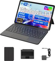 BNCF NewBook 11 2-in-1 nešiojamasis planšetinis kompiuteris, Twin Lake N150 12GB RAM LPDDR5 512GB SSD, Win 11 Pro 11 colių FHD jutiklinis kompiuteris, Micro HDMI su Pogo Pin magnetine klaviatūra ir stovu