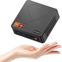 BOSGAME E4 mini kompiuteris, "Windows 11 Pro" mini kompiuteris su "Ryzen 5 3550H" (iki 3,7 GHz), 16GB DDR4, 512GB SSD, su trigubu 4K ekranu, dvigubu eternetu - efektyvus namų biurui ir visoms reikmėms