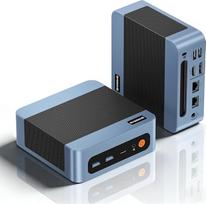 BOSGAME E5 Mini PC Office Home Ryzen 5300U (viršija 4300U/N150, iki 3,8 GHz), 8GB DDR4 RAM, 256GB SSD, mini stalinis kompiuteris, 4K trigubas ekranas, dvigubas 2,5G LAN, "WiFi 5", BT5.0, mini kompiuteris