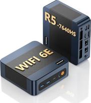BOSGAME P3 Mix žaidimų mini kompiuteris AMD Ryzen 5 7640HS bis zu 5,0GHz, 16GB DDR5 512GB SSD Mini kompiuteris | 4K Triple Display HDMI DP USB4, Dual 2.5G LAN, WiFi 6E, Bluetooth 5.2 für Gaming & Home Office