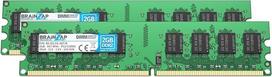 BRAINZAP 4GB DDR2 RAM DIMM PC2-5300U 2Rx8 667 MHz 1.8V CL5 kompiuterio atminties modulis (2 x 2GB)