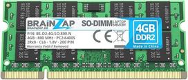 BRAINZAP 4GB DDR2 RAM SO-DIMM PC2-6400S 2Rx8 800 MHz 1.8V CL6 nešiojamųjų kompiuterių atminties modulis