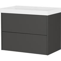 Antracito spalvos matinis pakabinama spintelė po kriaukle 81x65 cm Bodera – Germania
