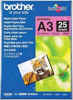Brother BP60MA3 rašalinis popierius, A3, matinis, 297 mm (plotis) x 420 mm (ilgis), 25 lapai, Brother originalios eksploatacinės medžiagos