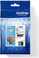 Brother originalios LC-424VAL rašalo kasetės DCP-J1200DW (sudarytos iš 4 rašalo kasečių: juodos, žydros, purpurinės, geltonos) LC424VAL Standartinis