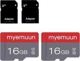 C10 UHS-I A1 16GB TF kortelė su adapteriu, skirta fotoaparatui/išmaniajam telefonui/dronui/vairavimo registratoriui/sporto kamerai (2 x 16GB)