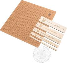Cabilock Macrame Board Kamštinė lenta Kamštinės lentos smeigtukai ir matavimo priemonės Macrame DIY mazgų darbams Tinkama patvari universali amatų lenta papuošalų ir tekstilės projektams