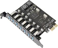 cablecc 7 prievadų PCI-E į USB 3.0 HUB PCI Express išplėtimo kortelės adapteris 5Gbps, skirtas pagrindinei plokštei