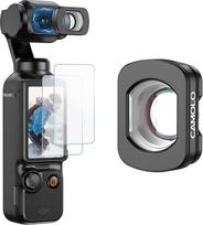 CAMOLO magnetinis plačiakampis objektyvas DJI Osmo Pocket 3, plačiakampis objektyvas, magnetinis laikiklis, daugiasluoksnis HD optinis stiklas, išplėstinis 112° veiksmo kameros objektyvo matymo laukas