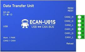 CAN ir USB keitiklis Magistralės analizatorius CAN2.0 derintuvas CAN magistralės dvikryptis 2 krypčių siųstuvas COJXU ECAN-U01S Nešiojamosios relės atsarginės dalys