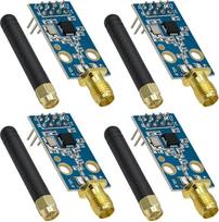 CC1101 SMA antenos radijo siųstuvo modulis AYWHP 4 vnt. pakuotė CC1101 belaidis modulis 433M skaitmeninis perdavimo modulis 1,9-3,6 V DC suderinamas su "Arduino