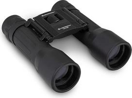 Celestron 72354 LandScout 16 x 32 mm vandeniui atsparūs stoginės prizmės žiūronai su gumine rankena, padengtu objektyvu, K9 optiniu stiklu, kaklo dirželiu ir minkštu dėklu, juodos spalvos