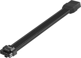 CERRXIAN 1FT ATX3.0 12VHPWR prailginimo kabelis, PCI-e 5.0 12VHPWR ATX3.0 600W 16 kontaktų iš moteriško į vyrišką maitinimo kabelį, skirtas vaizdo plokštės GPU 12+4pin RTX 3090Ti 4070Ti 4070Ti 4080 4090 (MF)