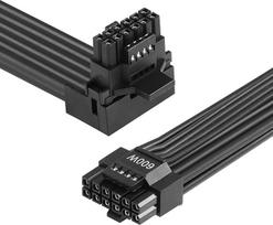 CERRXIAN 2,3FT ATX3.0 12VHPWR maitinimo kabelis, PCI-e 5.0 12VHPWR ATX3.0 600W 16 kontaktų vyriškas-vyriškas didelės srovės maitinimo kabelis, skirtas vaizdo plokštės GPU 12+4Pin Nvidia Nvidia 4000 serijos ir RTX 3000 FE GPU tipui