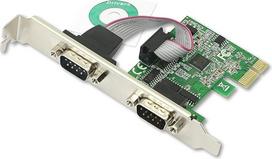 CERRXIAN 2 prievadų RS232 PCI Express nuosekliojo ryšio kortelė - DB9 dviejų kanalų 16C1050 UART - nuosekliojo ryšio prievado PCIe kortelė - nuosekliojo ryšio išplėtimo kortelė