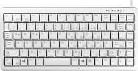 CHERRY G84-4100, kompaktiška mechaninė klaviatūra, vokiško išdėstymo (QWERTZ), su "Windows" klavišais, laidinė (USB ir PS/2), CHERRY ML jungikliai, šviesiai pilka
