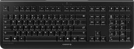 CHERRY KW 3000 belaidė klaviatūra su skaičių klaviatūra, ES išdėstymas (QWERTY), 2,4 GHz radijo ryšys, mažai triukšmo keliantys klavišai, plokščias dizainas, maitinama iš baterijos, juoda