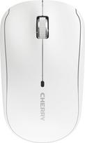 CHERRY MW 2200 belaidė nešiojamojo kompiuterio pelė 2,4 GHz Ambidextrous 1300 DPI Chromuotas slinkimo ratukas su nešiojimo krepšiu Baterija maitinama balta