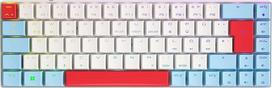 CHERRY MX-LP 2.1 kompaktiška belaidė žaidimų klaviatūra su 69 klavišais, vokiškas išdėstymas (QWERTZ), mechaniniai MX žemo profilio greitieji jungikliai, balta