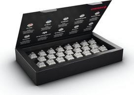 CHERRY MX RGB RGB Speed Silver jungiklių rinkinys, 23 mechaniniai klaviatūros jungikliai, skirti "pasidaryk pats", "Hot Swap" arba žaidimų klaviatūrai, linijinis jungiklis be spragtelėjimo, greitas ir tiesioginis