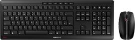 CHERRY STREAM DESKTOP RECHARGE belaidės klaviatūros ir pelės rinkinys, UK išdėstymas (QWERTY), 2,4 GHz radijo ryšys, tylus klavišų paspaudimas, įkraunamas, juodas