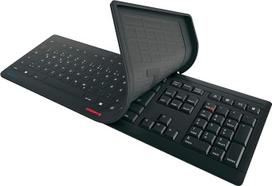 CHERRY Stream Protect belaidė klaviatūra su nuimamu silikoniniu klaviatūros dangteliu, vokiškas išdėstymas (QWERTZ), plokščia, dezinfekuojama, juoda