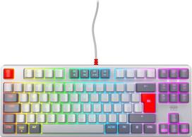CHERRY XTRFY K4V2 TKL laidinė žaidimų klaviatūra be skaičių klaviatūros, Pan Nordic išdėstymas (QWERTY), RGB apšvietimas, mechaniniai MX2A RED jungikliai, Retro