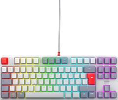 CHERRY XTRFY K4V2 TKL laidinė žaidimų klaviatūra be skaičių klaviatūros, prancūziškas išdėstymas (AZERTY), RGB apšvietimas, mechaniniai MX2A RED jungikliai, retro