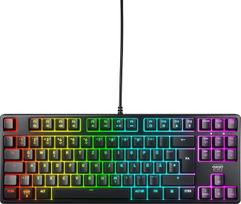 CHERRY XTRFY K4V2 TKL, laidinė žaidimų klaviatūra be skaičių klaviatūros, vokiškas išdėstymas (QWERTZ), RGB apšvietimas, mechaniniai MX2A RED jungikliai, juoda