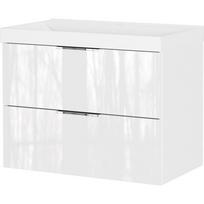 Baltos spalvos blizgus pakabinama spintelė po kriaukle 81x65 cm Celano – Germania