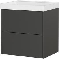 Antracito spalvos matinis pakabinama spintelė po kriaukle 61x65 cm Bodera – Germania