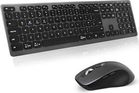 CITLLA M9300 belaidės klaviatūros pelės rinkinys, žirklinio perjungimo klavišai, 2-in-1 USB imtuvas ir dviguba "Bluetooth" jungtis, tyliai veikiantis su keliais įrenginiais, skirtas kompiuteriui, nešiojamajam kompiuteriui, planšetiniam kompiuteriui ir išm