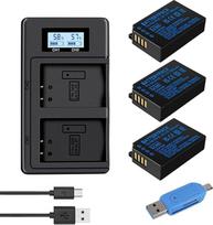 CITYORK 3 vnt. 1280 mAh EN-EL20 akumuliatoriaus ir LCD įkroviklio rinkinys, skirtas Nikon EN-EL20, EN-EL20a, Nikon Coolpix P1000, P950 Coolpix A 1 J1/1 J2/1 J3/1 S1/1 V3 fotoaparatams USB įkroviklis su C tipo prievadu