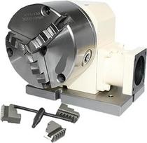 CNC-Splitterkopf, 4. Achse, drehbar, A für Metall, hochpräziser Nocken-Reduzierer, 15:1, mit Dorn 130 mm (su 4 žandikaulių griebtuvu)