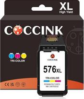 COCCINK CL-576XL (1 spalva) atkurtos "Canon" 575XL 576XL spausdintuvo kasetės, skirtos TS3550i TS3551i TR4750i TR4751i spausdintuvui Didelės talpos kombinuotoji pakuotė