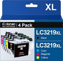 Coloran LC3219 LC3217 spausdintuvo kasetės, suderinamos su Brother LC3219XL LC3217XL 3219XL 3217XL, skirtos Brother MFC-J5330DW MFC-J5730DW MFC-J6930DW MFC-J5335DW MFC-J6530DW MFC-J6930DW MFC-J6935DW (4 vnt.)