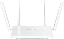 COMFAST WLAN maršrutizatorius 3000Mbps WiFi 6 Dual Band su 4 antenomis, 4 x Gigabit LAN prievadai, Mesh, MU-MIMO + OFDMA, WPA3, TWT, IPv6, signalo šviesos diodas, ES kištukas, idealiai tinka namams ir biurui