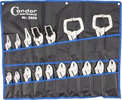 Condor Tool 5800 | Griebimo replių rinkinys | 17 dalių | Chromo-vanadžio plienas | Užrakinamos replės | Įvairių dydžių replės Profesionalus įrankių rinkinys, tinkamas dirbtuvėms ir "pasidaryk pats" entuziastams