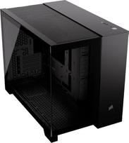 CORSAIR 2500X mATX mATX kompiuterio korpusas iš grūdinto stiklo - be ventiliatoriaus - dviejų kamerų dizainas - didelis aušinimo lankstumas - suderinamas su atvirkštinės jungties pagrindinėmis plokštėmis - juodas