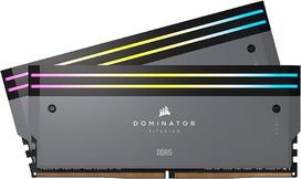 CORSAIR Dominator Titanium RGB DDR5 RAM 32GB (2x16GB) iki 6000MHz CL30 AMD EXPO Intel XMP 3.0 staliniams kompiuteriams skirta atmintis - pilka (CMP32GX5M2B6000Z30)