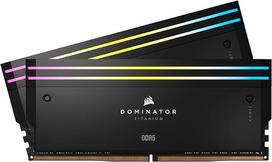 CORSAIR Dominator Titanium RGB DDR5 RAM 32GB (2x16GB) iki 6000MHz CL30 Intel XMP 3.0 staliniams kompiuteriams skirta atmintis - juoda (CMP32GX5M2B6000C30)