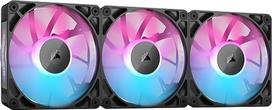 CORSAIR iCUE LINK RX120 RGB 120 mm PWM ventiliatorius su "iCUE LINK" sistemos koncentratoriumi - magnetinis kupolo guolis - 3 vnt., juodas