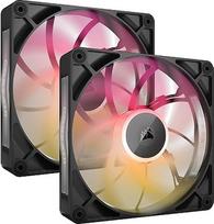 CORSAIR iCUE LINK RX140 MAX RGB 140 mm PWM storio ventiliatorius su "iCUE LINK" sistemos koncentratoriumi - didelis statinis slėgis - magnetinis kupolo guolis - dviguba pakuotė - juodas