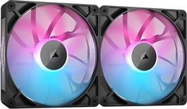 CORSAIR iCUE LINK RX140 RGB 140 mm PWM ventiliatorius su "iCUE LINK" sistemos koncentratoriumi - magnetinis kupolo guolis - dviguba pakuotė - juodas